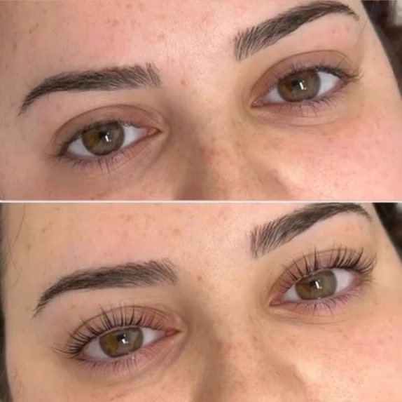 Lash lift and tint result at Lash It Up Enfield